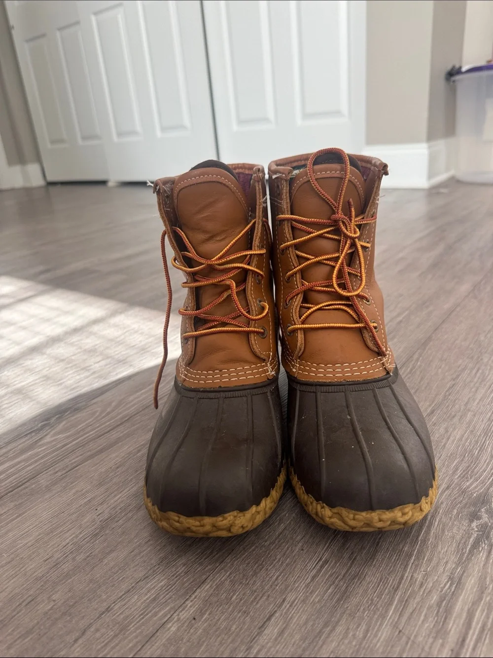 L.L. Bean Brown and Dark Brown Women's Winter Rain Boots